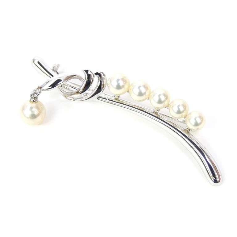 ミキモト MIKIMOTO パール ブローチ 真珠/シルバー 【中古】(68722)