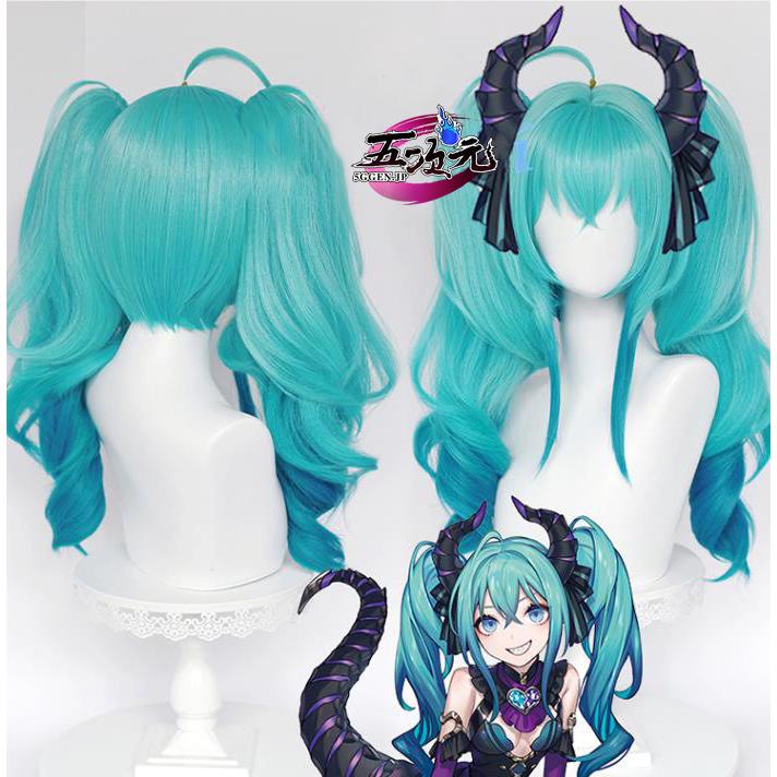 五次元 　ボーカロイド　コスプレ　初音ミク　 小悪魔 　ウィッグ　イベント用品