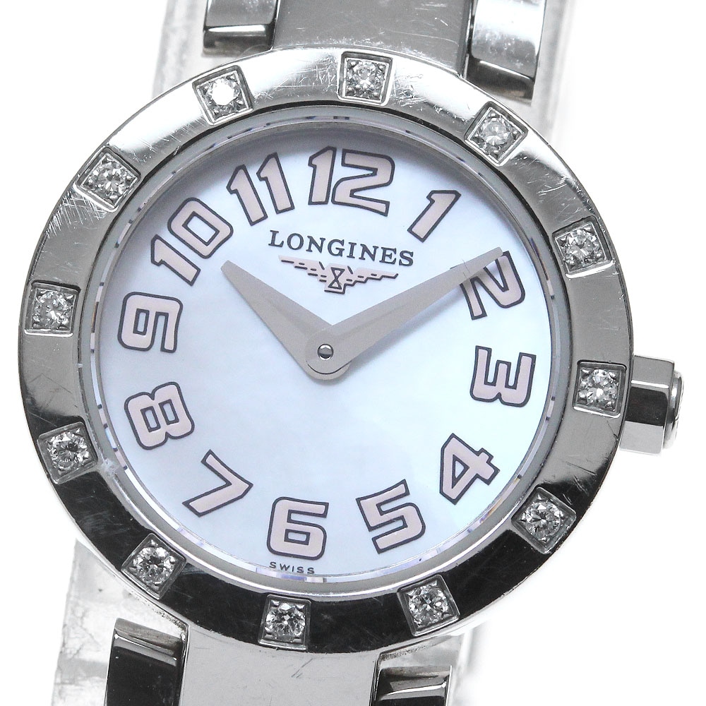 ロンジン LONGINES L5.174.0 ドルチェビータ ダイヤベゼル クォーツ レディース _861889【中古】