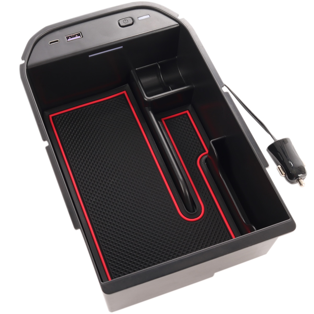 50系 RAV4 センター コンソール ボックス トレイ USB 2ポート TYPE-A QC3.0 TYPE-C PD3.0 急速充電 ワイヤレス充電 置くだけ充電 S-895