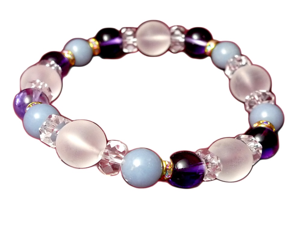 エンジェライト アメジスト ブレスレット パワーストーン ブレスレット レディース 天然石 数珠 アクセサリー レディースブレスレット パワーストーンブレスレット 天然石ブレスレット 女性用 エンジェ