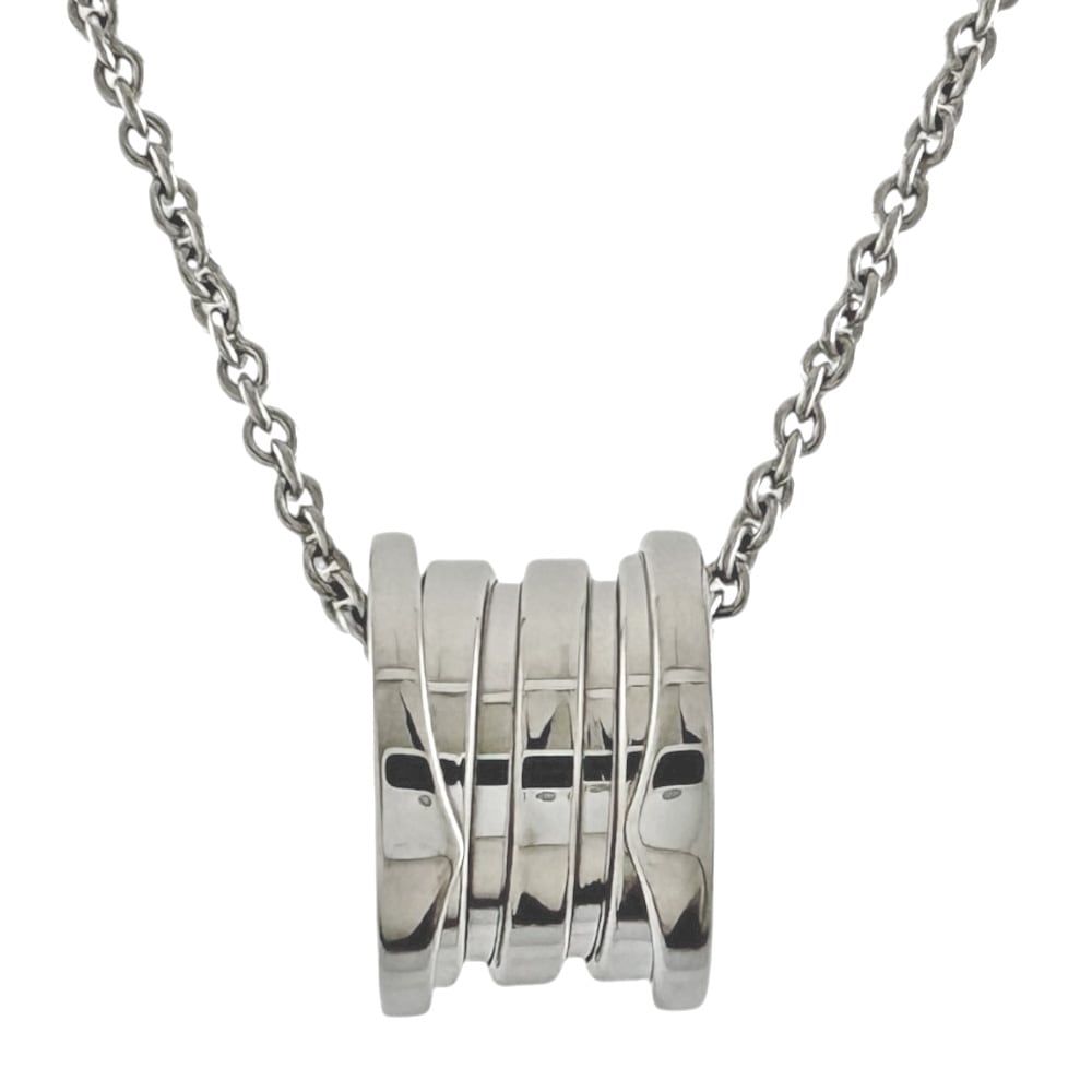 ブルガリ B-zero.1 ネックレス 18金 K18ホワイトゴールド BVLGARI 中古 美品