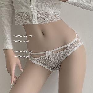 【メガ割】qoo10 吸水ショーツ 響かないシームレスのセクシーレースパンツ女性リボン薄い腰上げヒップパンツ