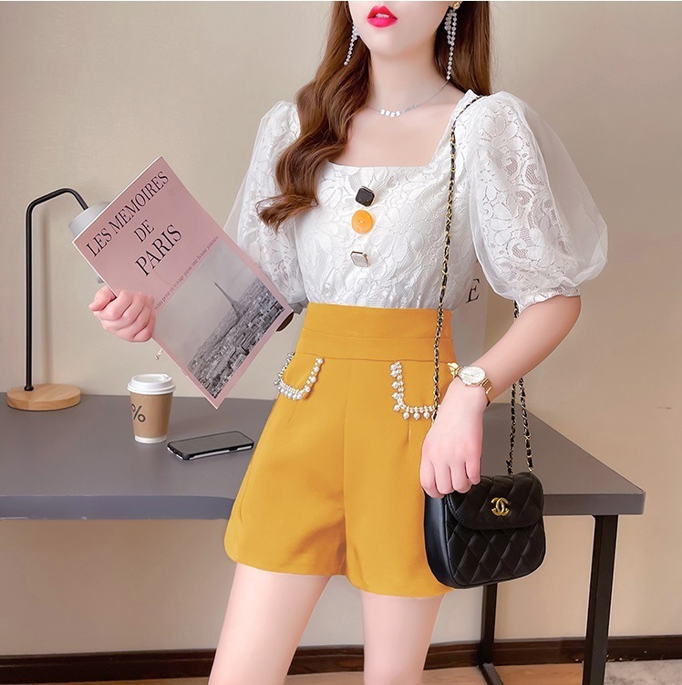 【日本未発売/送料無料】レディース 2カラー セットアップ ブラウス プルオーバー レース