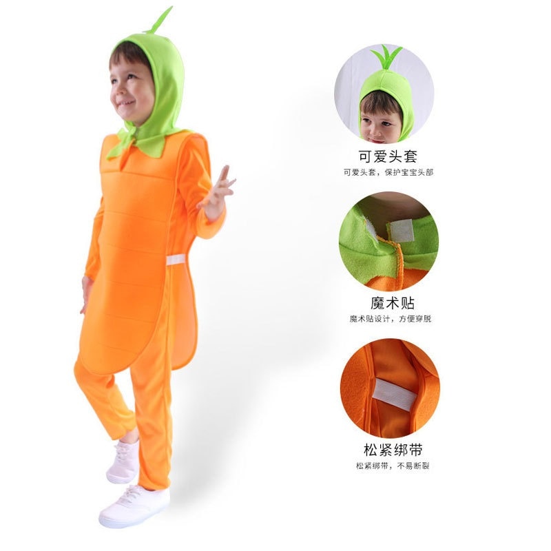 【急速出荷】 即納ニンジン子供服万聖子供服コスプレ衣装万聖子供ステージ