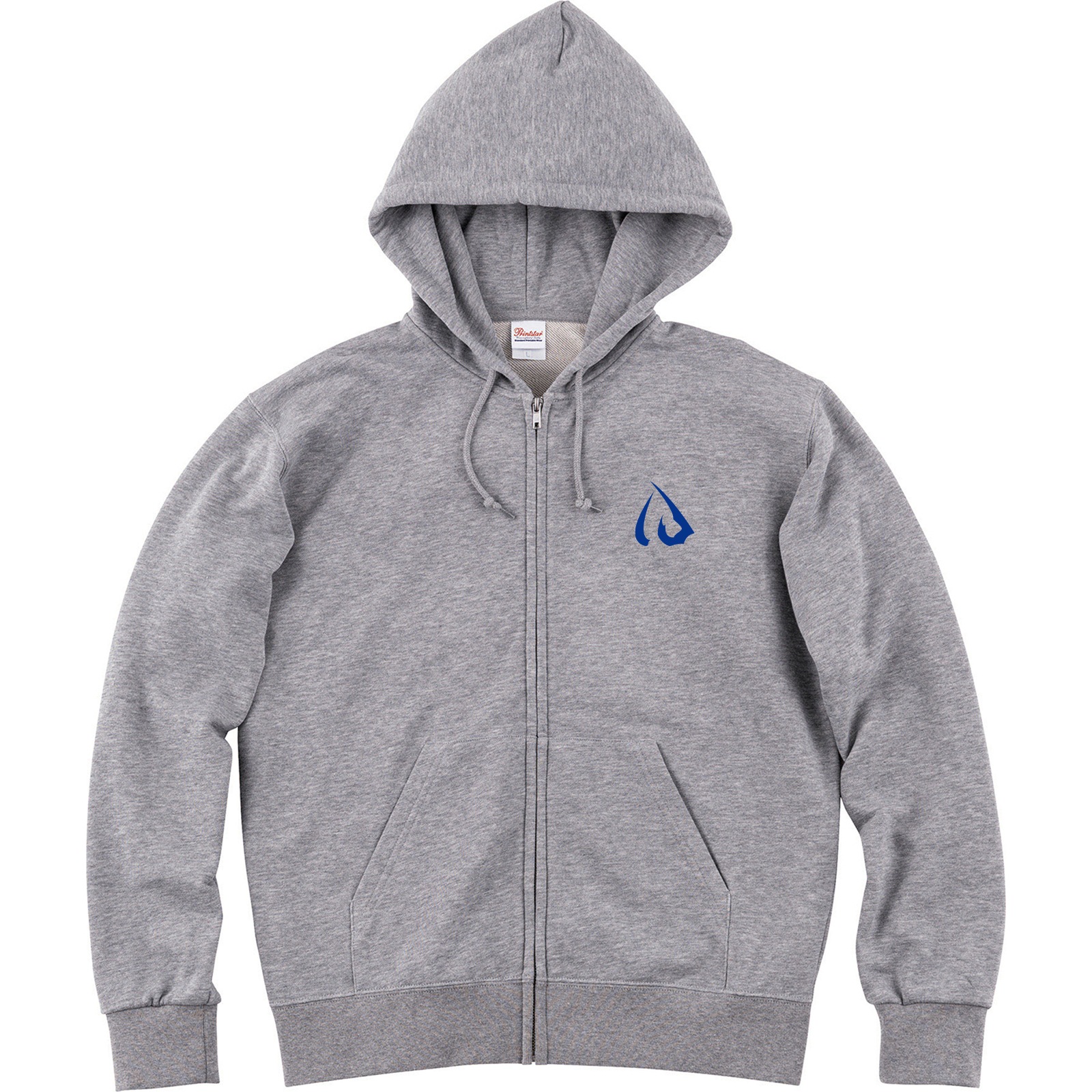 ジップアップパーカー 9.7オンス フード フーディ ID22218-21 杢グレー