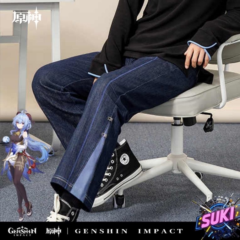 「デニムズボン」【プロ品質を極める!】原神 グッズ / Ganyu インプレッションシリーズ / Genshin Impact Ganyu 甘雨 げんしん コスプレ 2