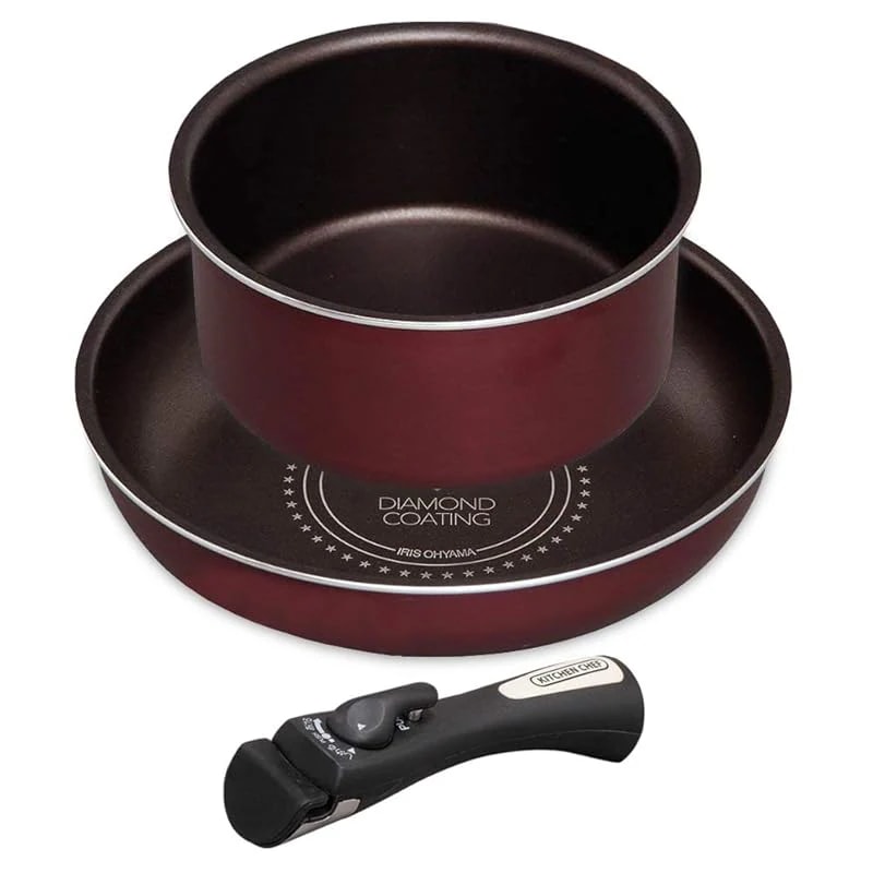 【即納】アイリスオーヤマ ダイヤモンドコートパン 3点セット IH非対応 H-GS-SE3