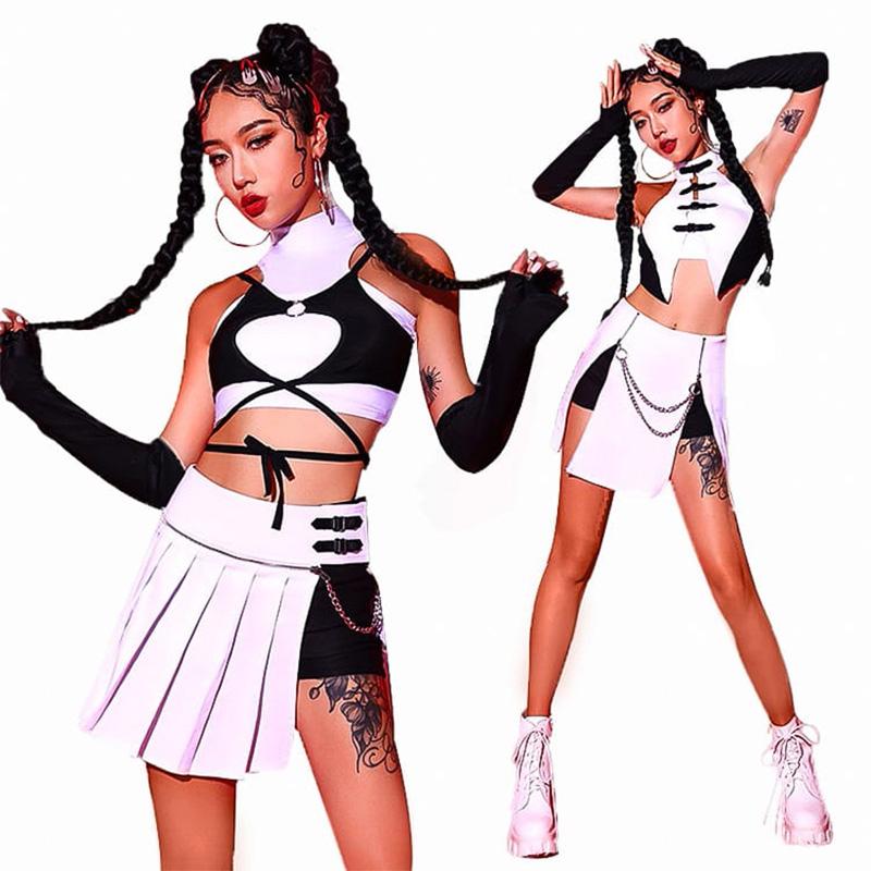 ２点で13o円OFF！【早割り】ダンス 衣装 レディース 上下セット スカート ダンス衣装 大人 ds公演 ダンサー セクシー ステージ衣装 へそ出し クラブ 社交ダンス衣装 おしゃれ