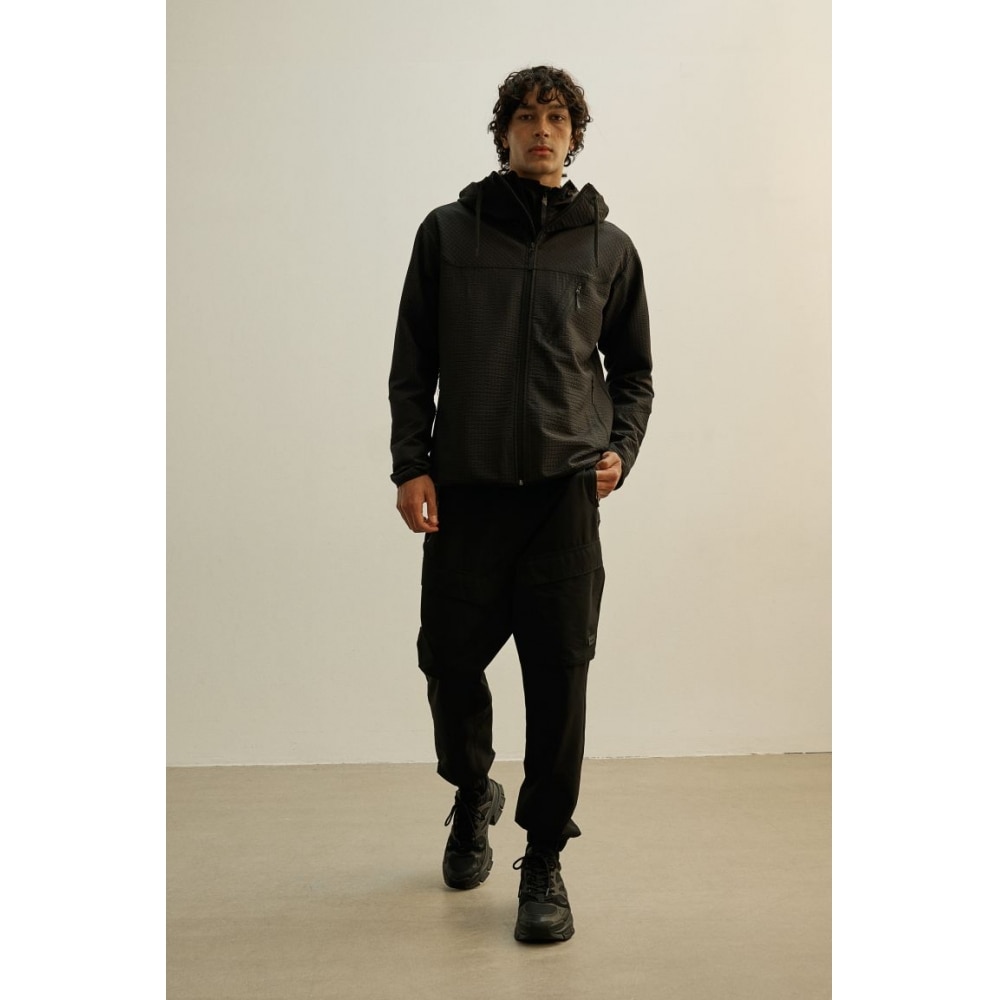 H&M ドライムーブミッドレイヤージャケットブラック