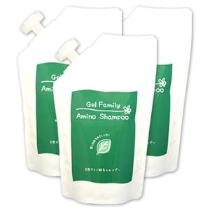 ゲルファミリー パイナチュラル アミノシャンプー アミノ酸 詰替用 500ml×3個セット