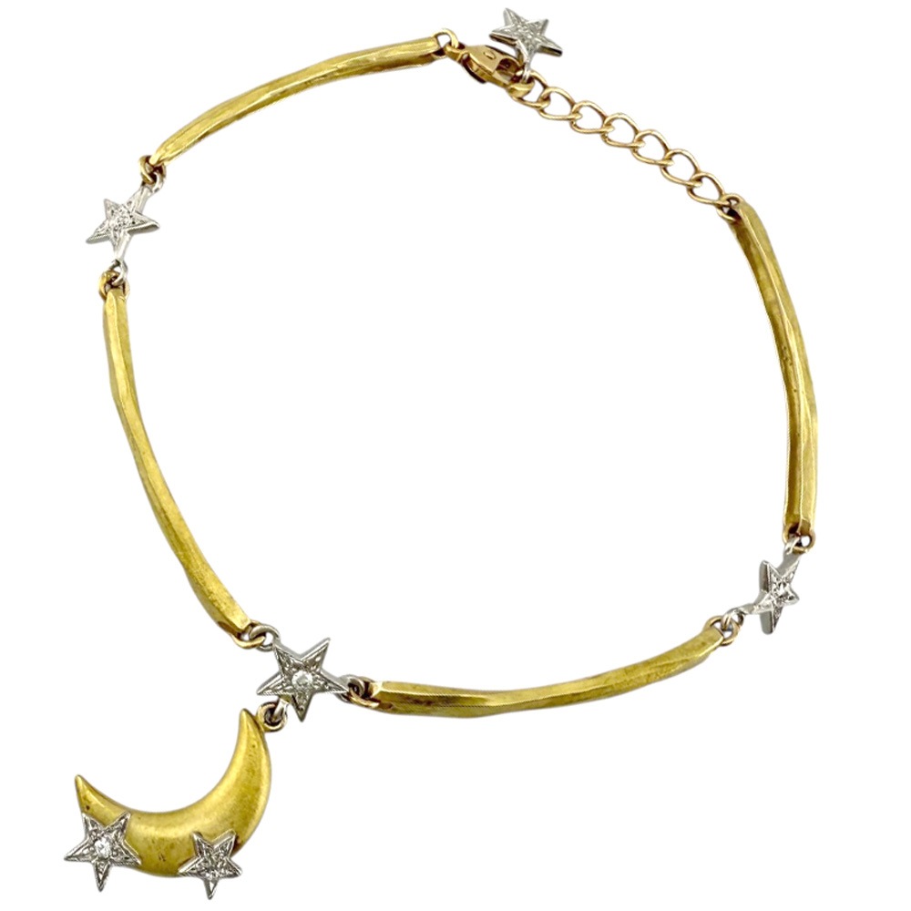 石川暢子 ブレスレット 18金 K18イエローゴールド ダイヤモンド NOBUKO ISHIKAWA 中古 美品