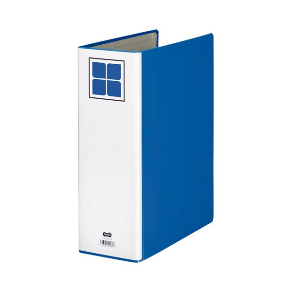 (まとめ) TANOSEE 片開きパイプ式ファイルE A4タテ 800枚収容 背幅106mm 青 1冊 (×30セット)