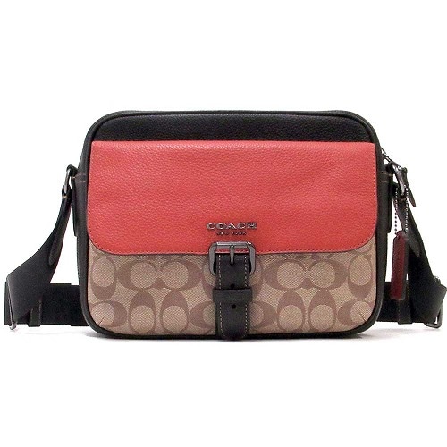 コーチ バッグ メンズ COACH アウトレット ハドソン シグネチャーカラーブロック クロスボディ メンズ ショルダーバッグ C8143 QBTUI