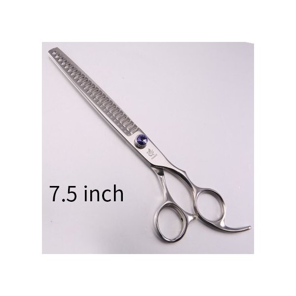 フェニスプロフェッショナルペットグルーミングハサミ高級間伐鋏歯刃ステンレス鋼7.5インチ 7.5 inch purplescrew