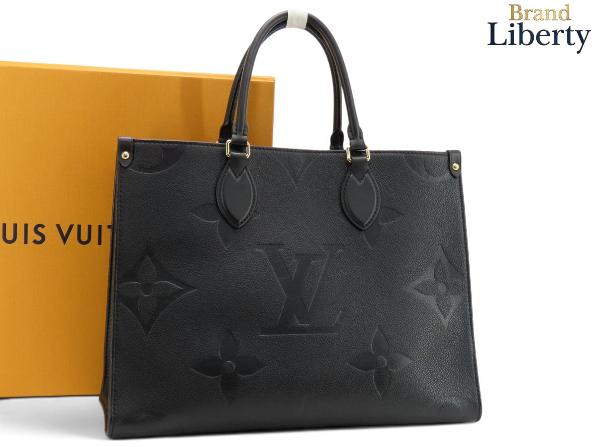 新品同様ルイヴィトンLOUISVUITTONモノグラムアンプラントオンザゴーMM2WAYトートバッグショルダーバッグハンドバッグノワールブラックレザーM45595