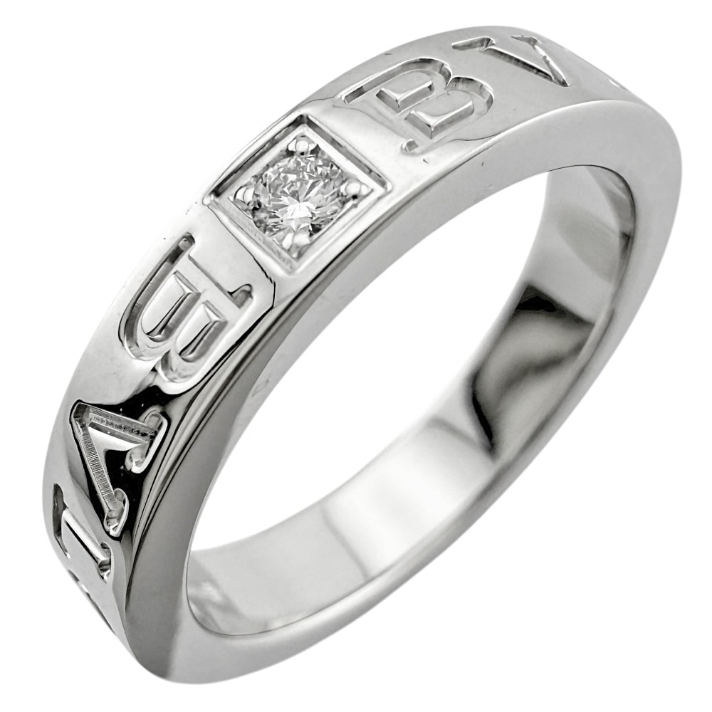 ブルガリ ブルガリブルガリ リング 指輪 11.5号 18金 K18ホワイトゴールド ダイヤモンド BVLGARI 中古 美品