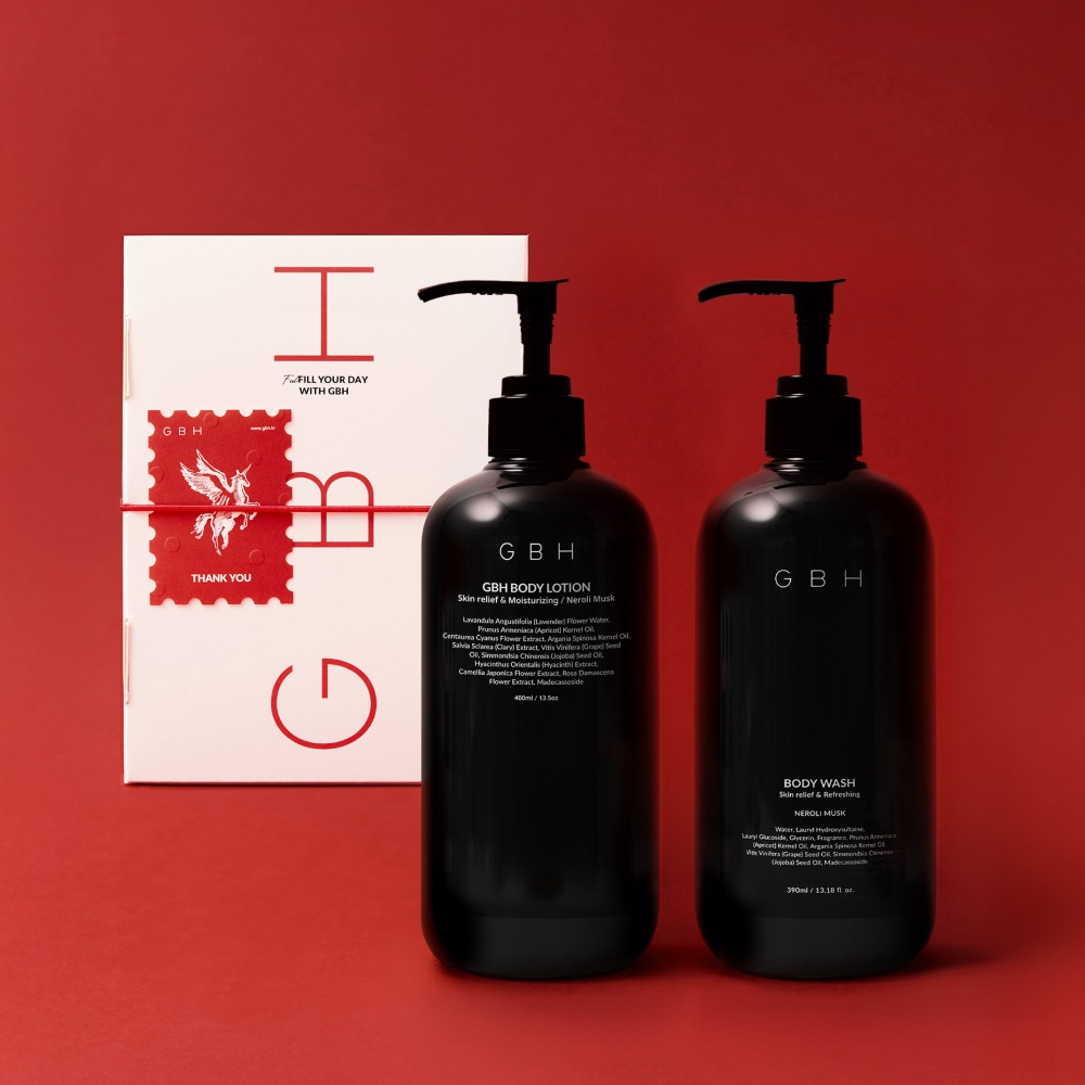 【ギフトラッピング】GBH パフューム ボディウォッシュ 390ml & ボディローション 400ml ネロリムスク セット