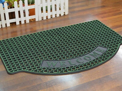 125ｘ82cm 大きいサイズ ゴムマット 屋外用 ウェルカム玄関マット 屋外用 エントラスマット 泥落としマット 屋外 玄関マット 広い玄関用 店舗用 グリーン ラバーマット ドアマット