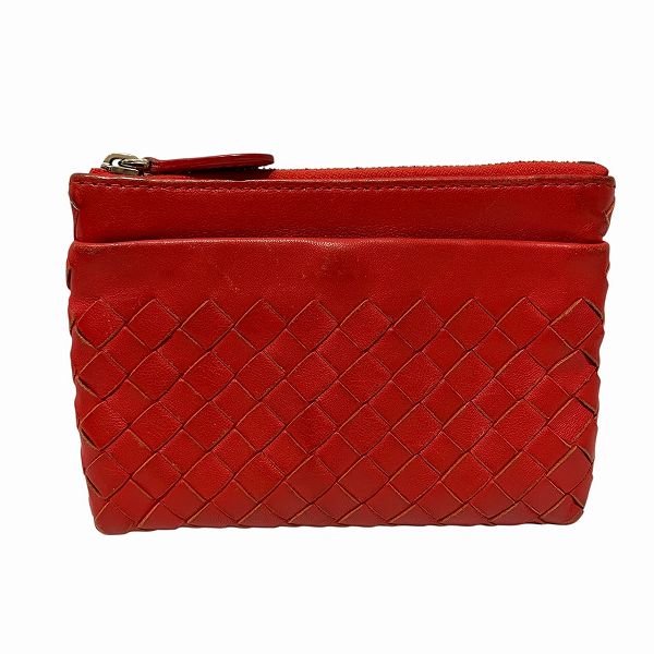 ボッテガ・ヴェネタ イントレチャート 275327 キーリング付き コインケース 財布【中古】