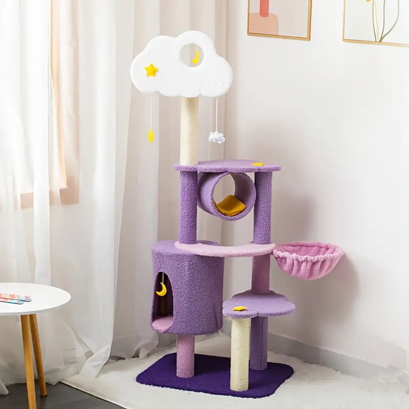 猫用クライミングフレーム猫用ベッドキャットタワー猫用爪とぎポール猫用ハンモック大型猫用ジャンプ台付きヴィラ型ペット用品