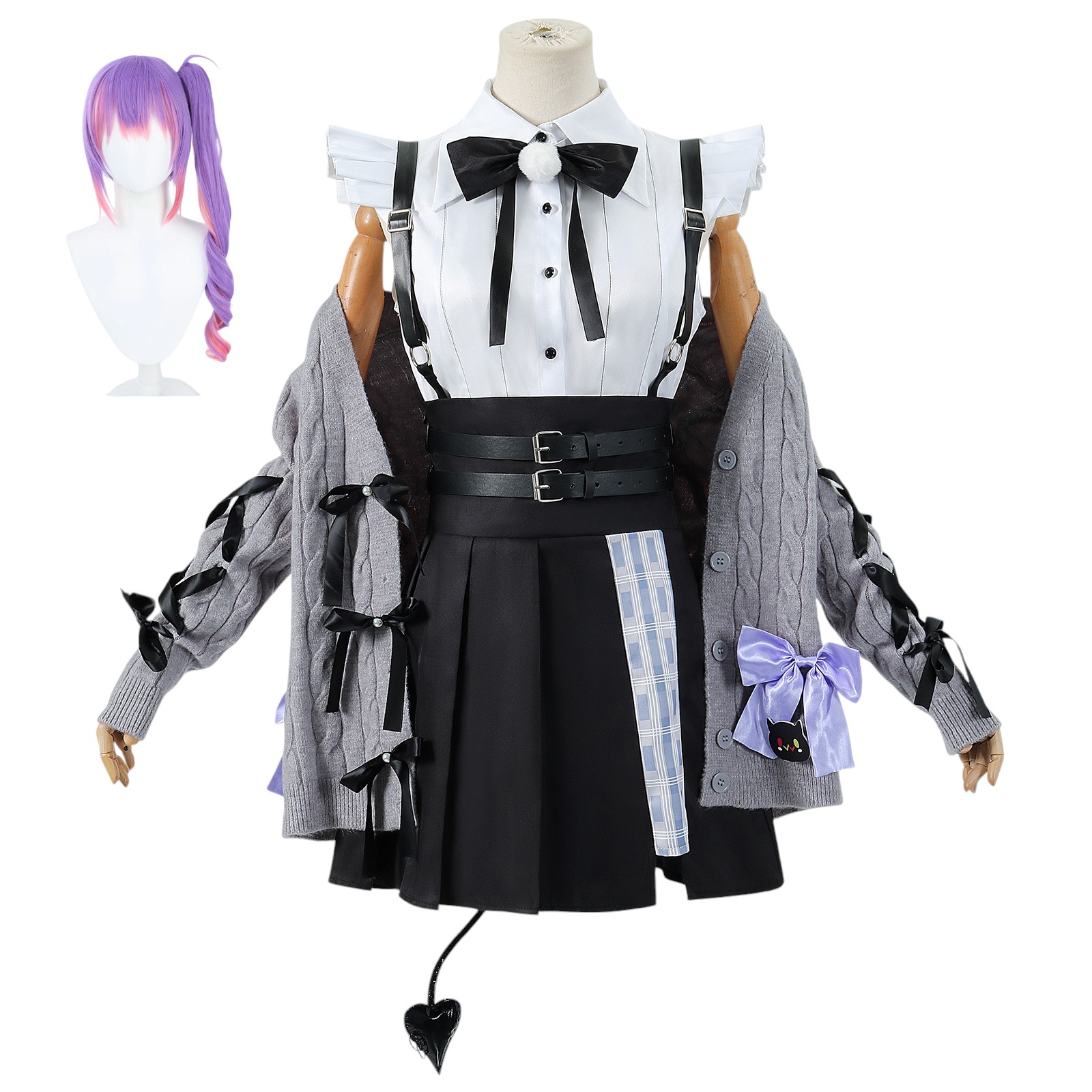 Monenjoy　常闇トワ　とこやみとわ 　YouTuberホロライブの4期生　演出服　舞台服　打歌服　ワンピース日常服　VTuber　記念祭　コスチューム　イベント　仮装　ハロウィン　コスプレ衣装