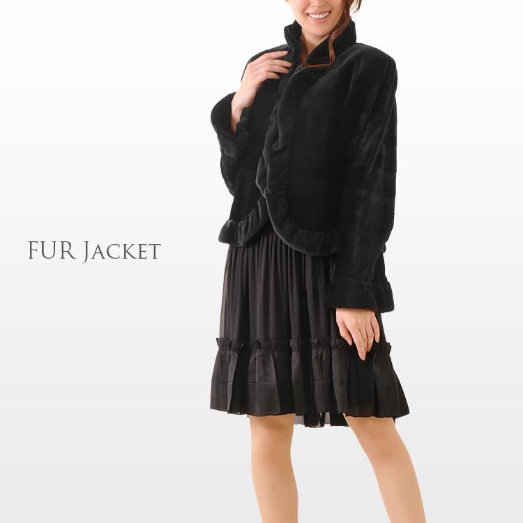 シェアードウィーゼルジャケットフリルデザイン