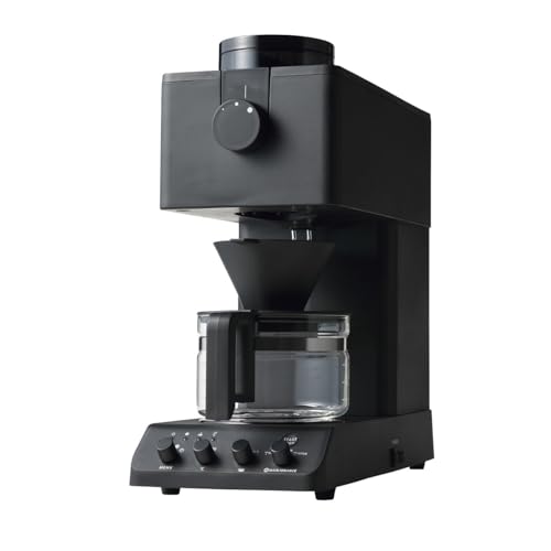 ツインバード コーヒーメーカー 全自動 ミル付き 豆から 3杯用 臼式 蒸らし 湯温調節 燕三条 ブ