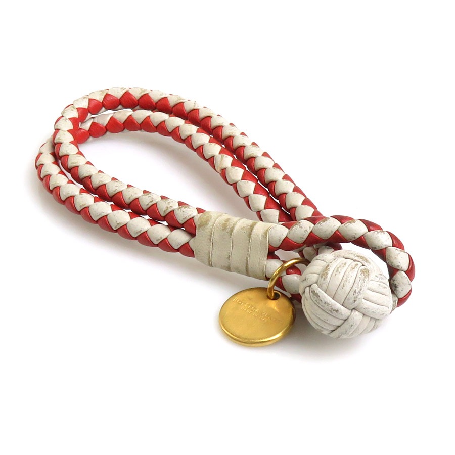 ブレスレット イントレチャート レザー/メタル ライトグレー/オレンジブラウン ユニセックス e57279a 6,552円