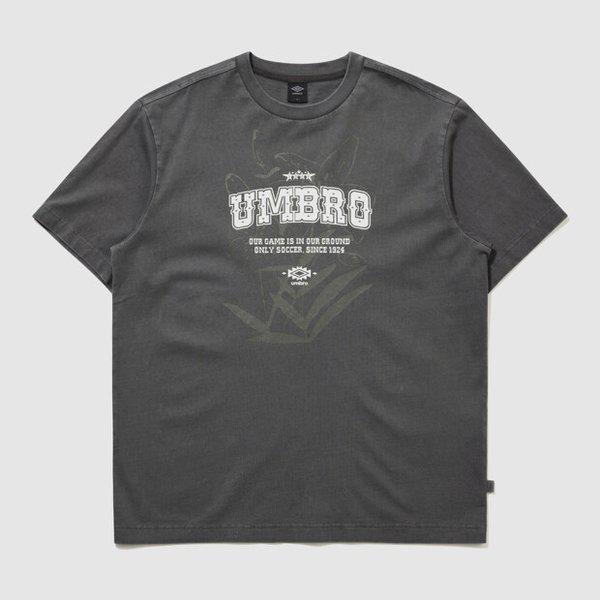 ハイウェイフラワーダイイング半袖Tシャツ DARK CHARCOAL UR221CRS45 DCH0