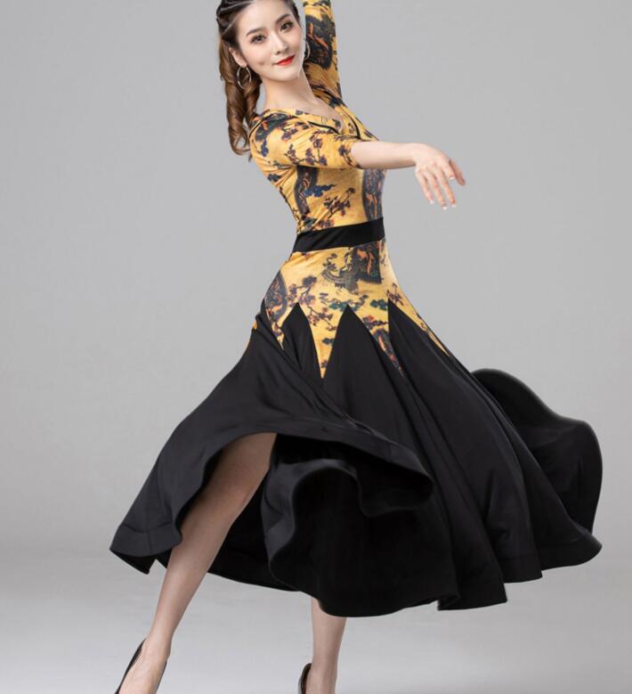 超目玉 割引大特価 2色 ５分袖社交ダンスドレス ダンスモダン スムース レッスン着 フラメンコ衣装 レディース 競技用ドレス 練習着 ダンス衣装 競技用ド レス モダンドレス Vネック ラテンドレス