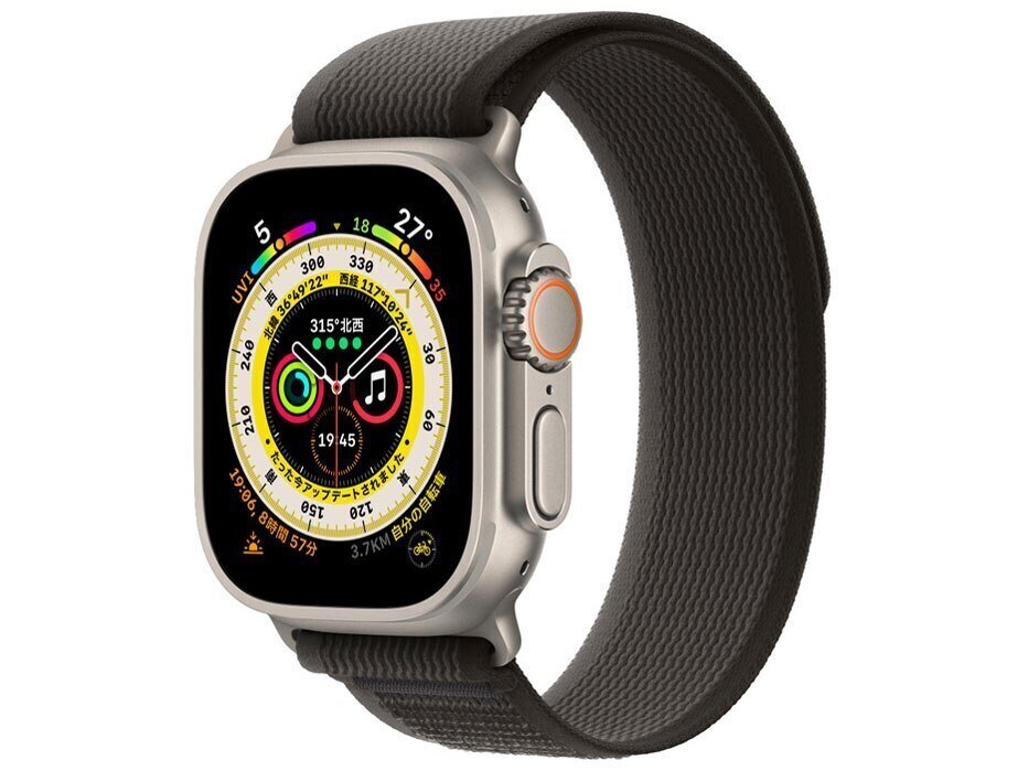 Apple Watch Ultra GPS+Cellularモデル 49mm MQFX3J/A [ブラック/グレイトレイルループ M/L]