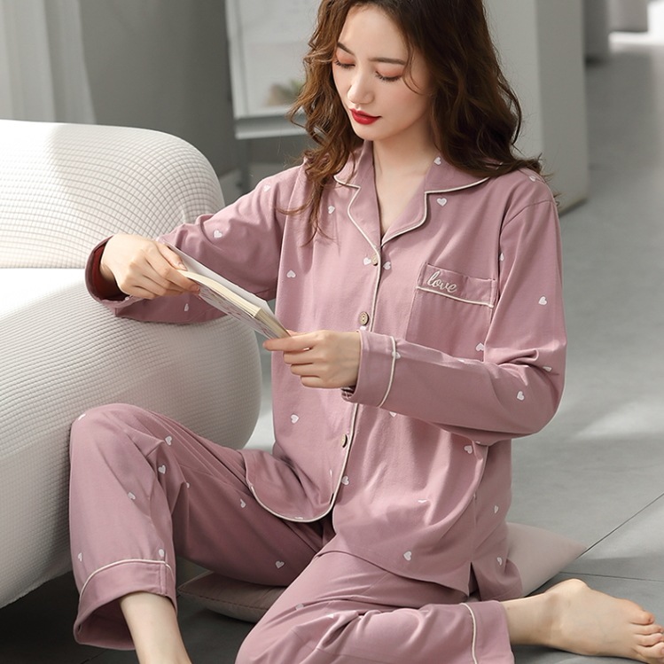春ルームウェア 上下セットアップパジャマ カジュアルルームウェア トップス ボトムス パンツ 部屋着 寝巻き ナイトウェア ワイドパンツ ストレートパンツ 袖あり 長袖 Vネック 襟付き スリム
