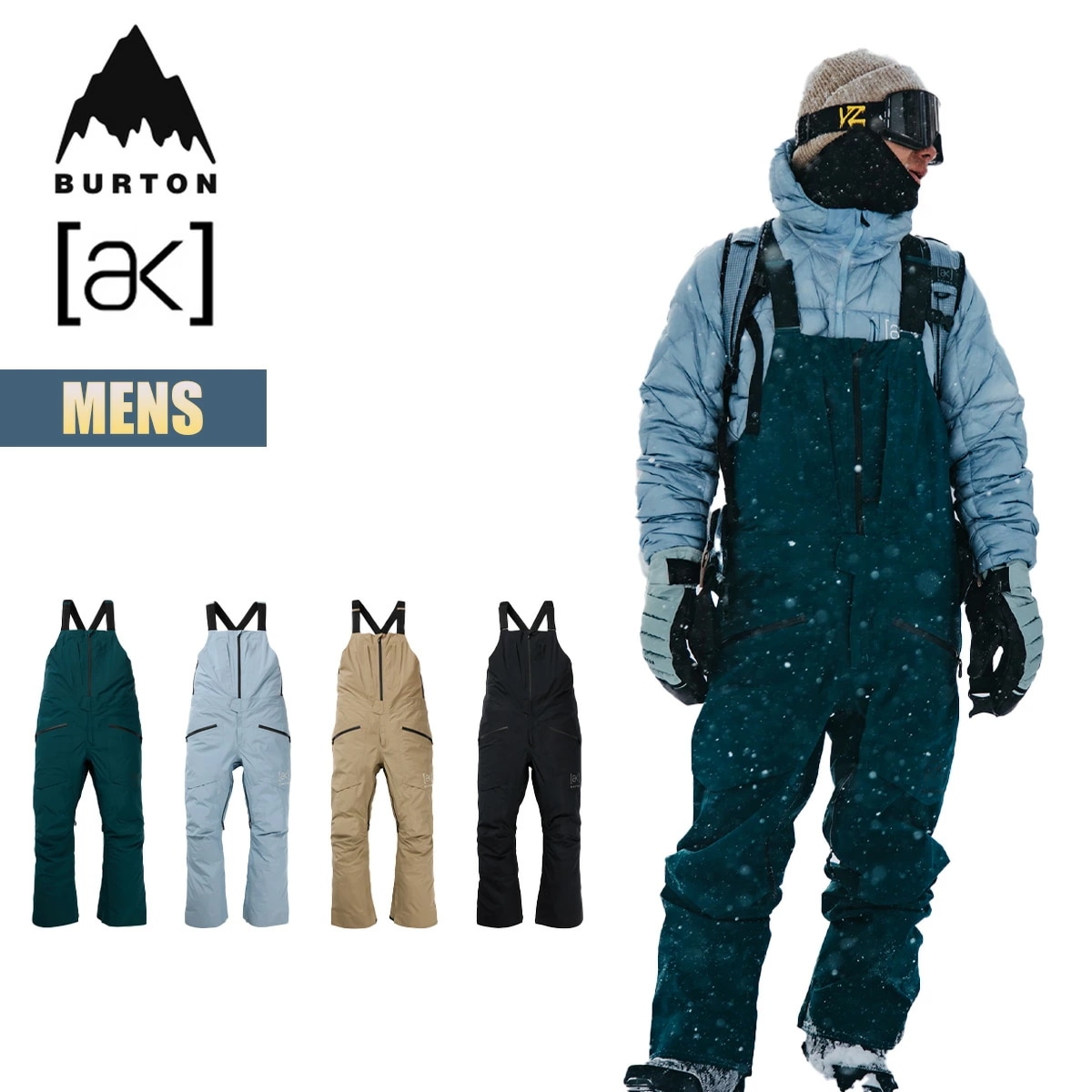 スノーボードウェア メンズ ビブパンツ 24-25 [ak] ゴアテックス 3レイヤー フリーバード ストレッチ W25JP-100241 Mens [ak] GORE-TEX