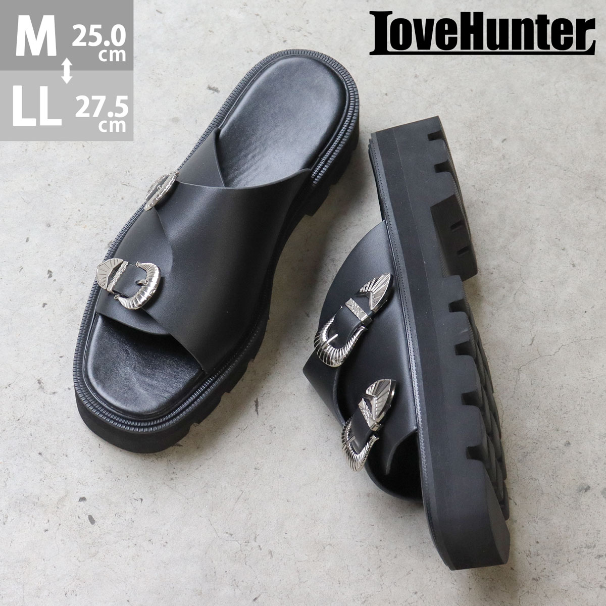 サンダル メンズ 厚底 コンフォートサンダル 合成皮革 レザー ボリュームソール 5cmソール ベルト つっかけ スリッパ ビーチサンダル ビーサン アウトドア 黒 ブラック 1957 4,582円