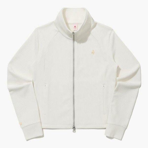 ジャケット UQC QQ122OFT22-CRM ウーマンズ スプリング コテ スリムフィット ジップアップ / CREAM