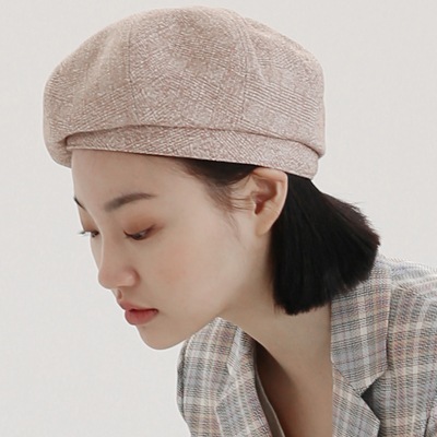 UNDERCONTROL正規品BREAD BERET / COTTON HB / BEIGEパターンベレー本社直入業者韓国ファッションの基本ベレー