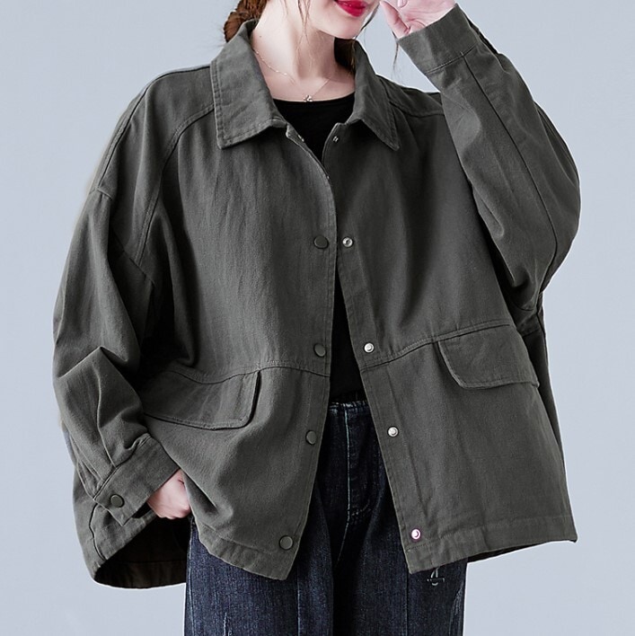 ジャケット グリーン ブラウン ブラック アウター スリム 細身 ストレート スマート かわいい