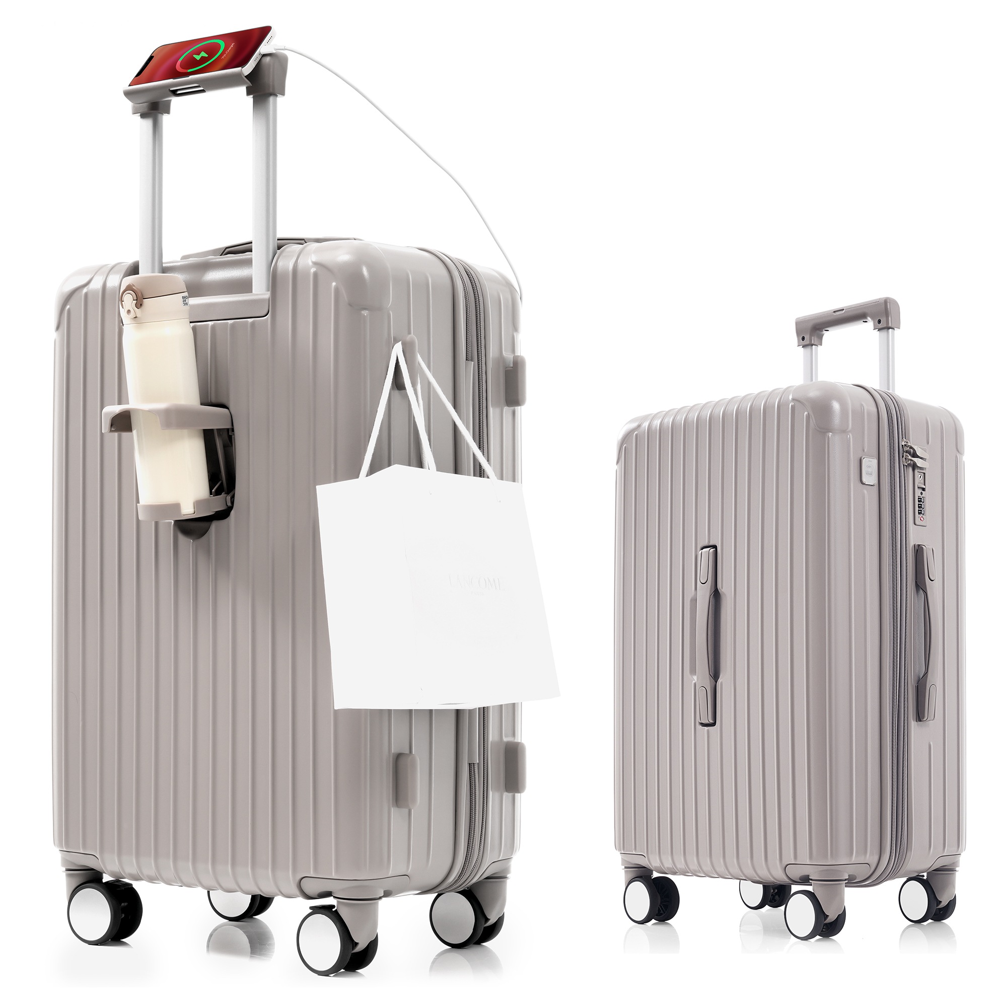 【本日限り激安SALE】スーツケース キャリーバッグ キャリーケース Sサイズ 小型 超軽量 ファスナー式 TSAロック搭載 フック機能付き 360度回転 旅行 おしゃれ 人気色