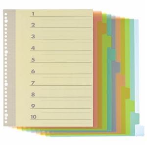 （まとめ） TANOSEE インデックス（PP） A4タテ 430穴 10山1組 1パック 20セット