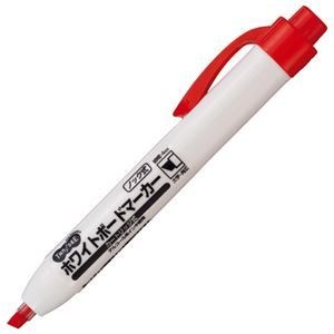 （まとめ） TANOSEE ノック式ホワイトボードマーカー カートリッジタイプ 角芯 赤 1本 40セット