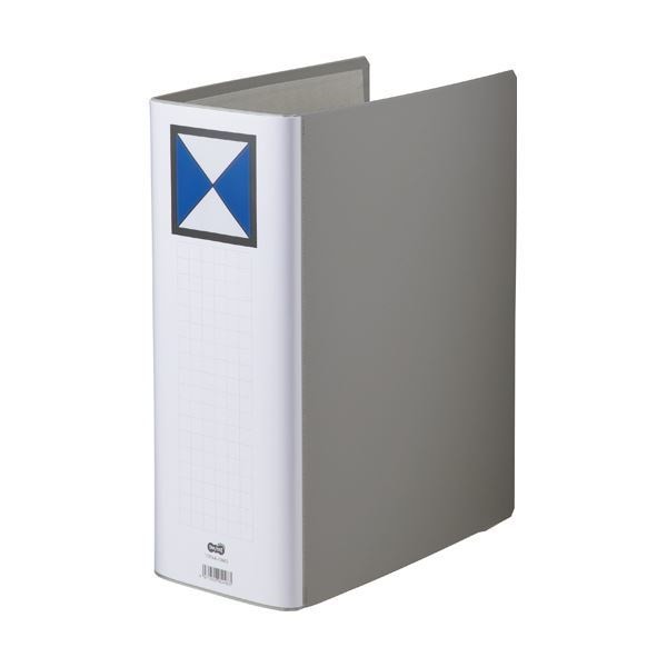 （まとめ） TANOSEE 両開きパイプ式ファイル A4タテ 1000枚収容 背幅116mm グレー 1冊 5セット