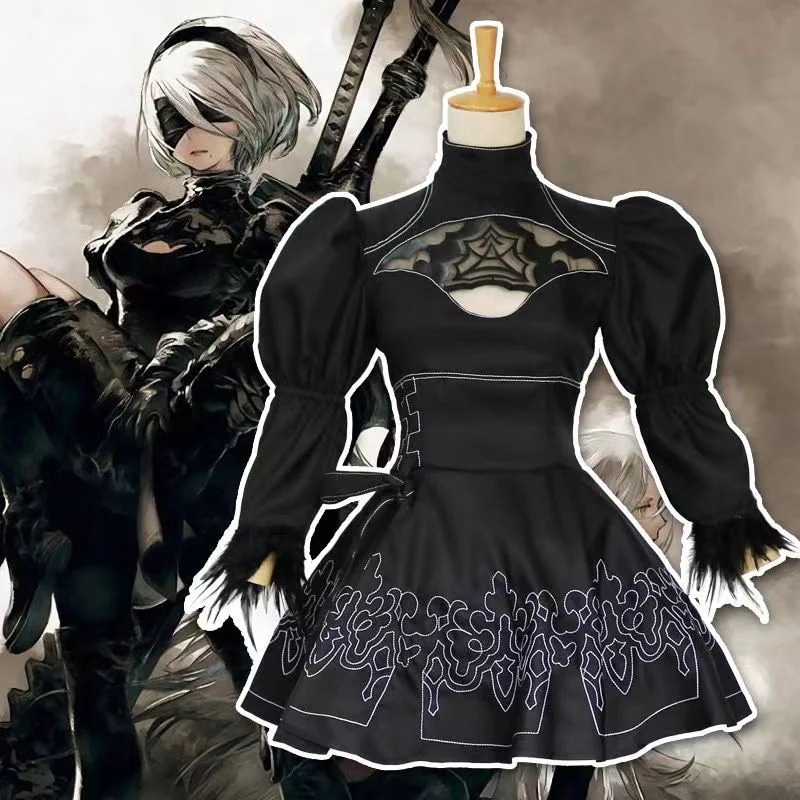 ニーア オートマタ 衣装 レディース かっこいい 2b妹 コスプレ服 フルセット