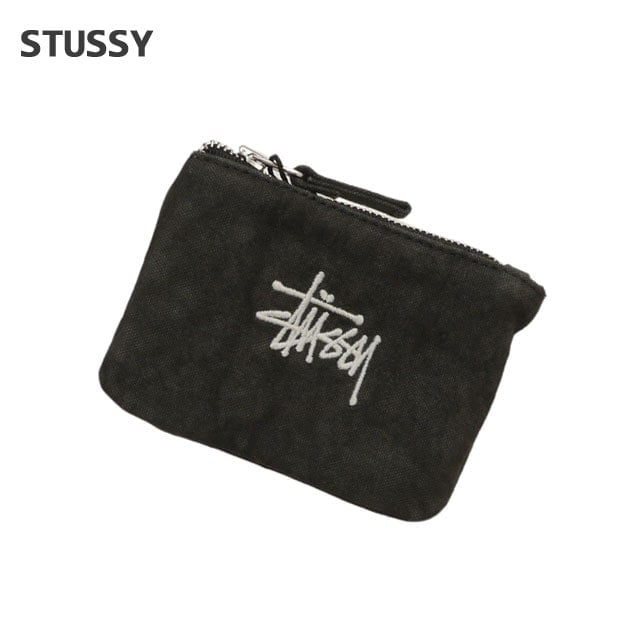 ステューシー STUSSY CANVAS COIN POUCH コインポーチ コインケース カードケース BLACK 288-001302-011