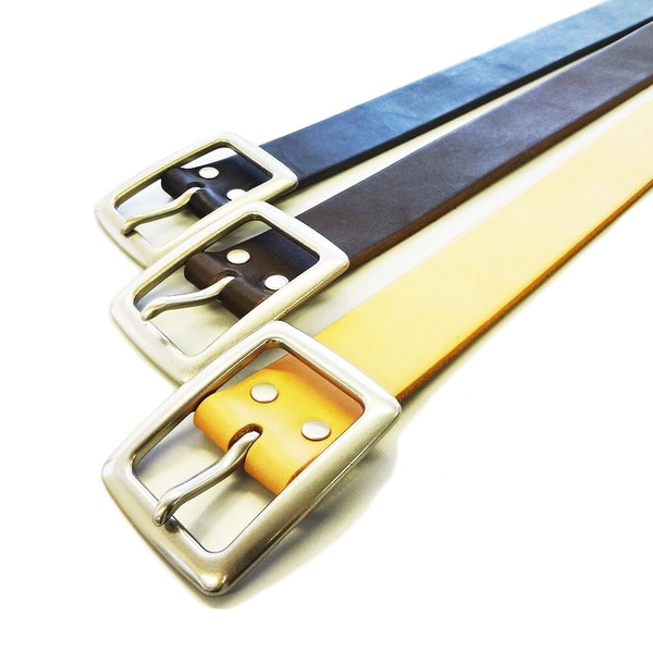 TE@M 40mm ショルダーレザーベルト 極厚革 重厚 本革 日本製 固定サイズ メンズ レディース カジュアル ビジネス 紳士 ベルト TM-8