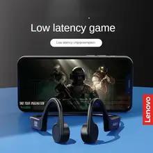 Lenovo-Bone伝導Bluetoothヘッドフォンマイク付き防水ワイヤレスヘッドセットイヤーフックtwsベースHi-Fiステレオスポーツイヤホンx4