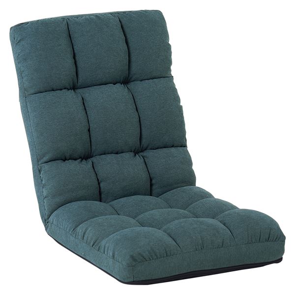 座椅子 約幅40奥行6097高さ5313座面高13cm ネイビー スチール 背もたれ14段階リクライニング リビング