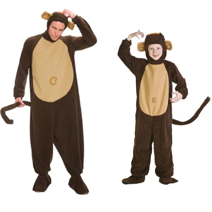 ハロウィン 衣装 大人 レディース メンズ 男女兼用 猿 モンキー 動物 アニマル 全身 ハロウィン コスプレ ハロウィン コスチューム 男性用 女性用 ハロウィーン　衣装　ハロウィン衣装 イベント