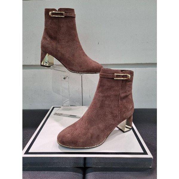 女性スエードセミフォーマルアンクルブーツヒール6cm PFBWBS610 (P002429539)