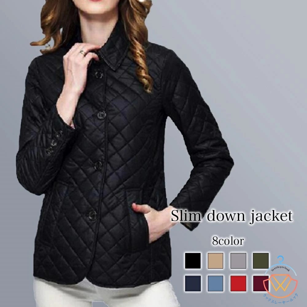 ダウンジャケット レディース スリムダウンジャケット おしゃれ 防風 秋 春 ショート 暖かい 人気 ショートコート 軽い きれいめ 赤 ダウンコート ジャンパー ロング ダウン コート 白 40代